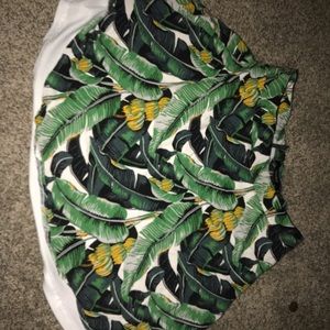 cute floral/tropical skater skirt miniskirt